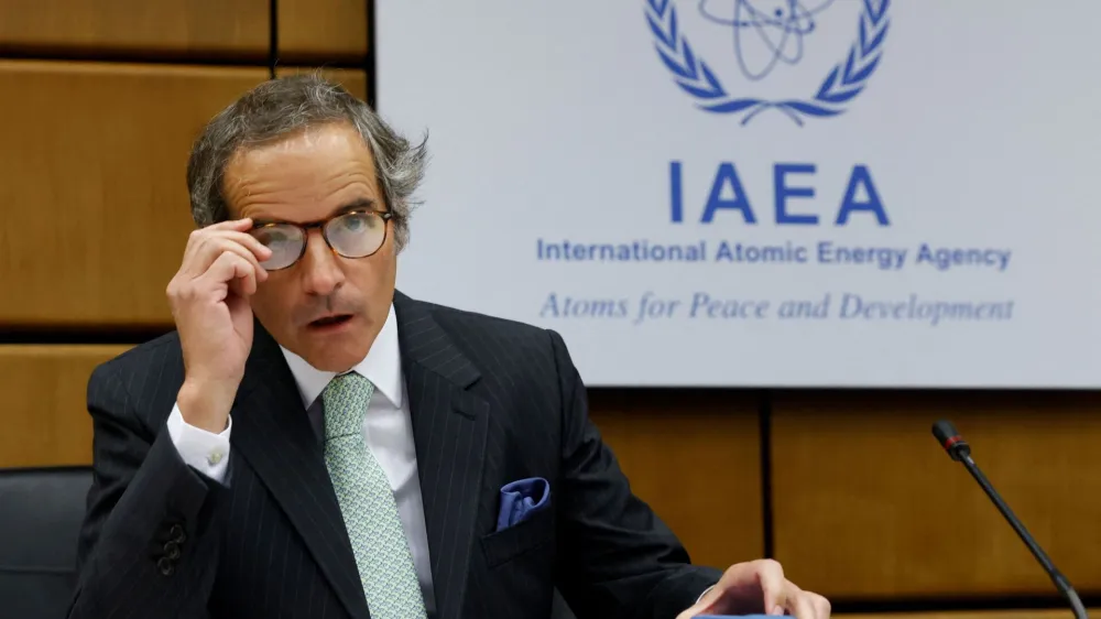 International Atomic Energy Agency (IAEA) Director-General Rafael Grossi attends an IAEA board of governors meeting in Vienna, Austria, June 6, 2022. REUTERS/Leonhard Foeger