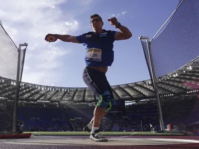 Athletics - Diamond League - Rome - Stadio Olimpico, Rome, Italy - June 9, 2022 Slovenia's Kristjan Ceh in action during the men's discus throw REUTERS/Ciro De Luca