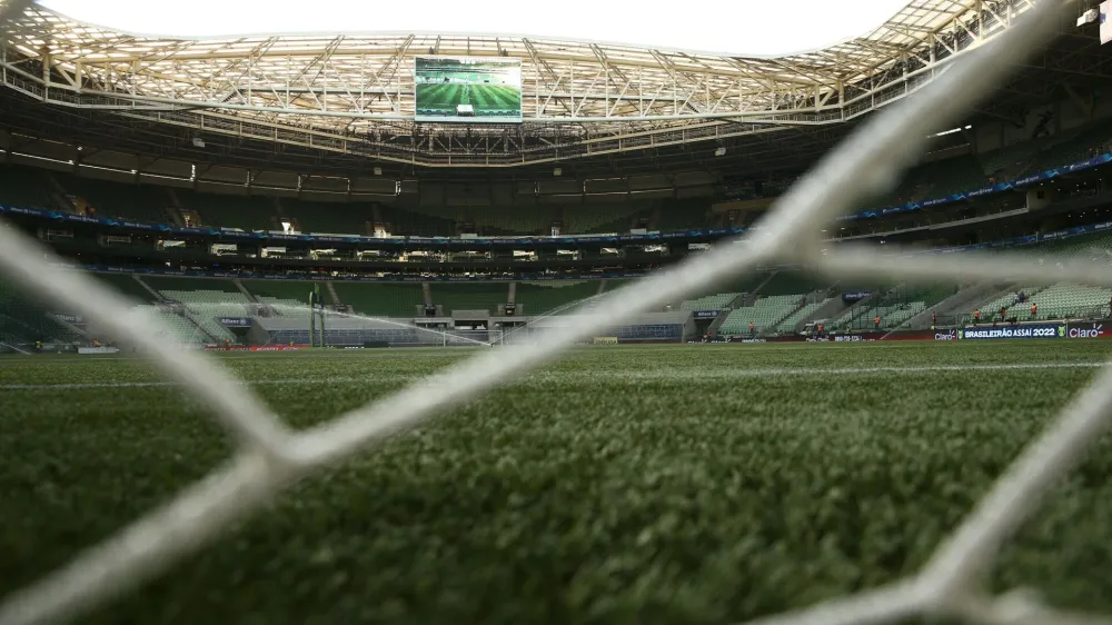 Soccer Football - Brasileiro Championship - Palmeiras v Atletico Goainiense - Allianz Parque, Sao Paulo, Brazil - June 16, 2022 General view inside the stadium before the match REUTERS/Carla Carniel