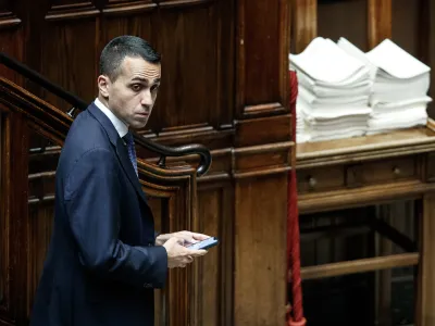 22 June 2022, Italy, Rome: Italian Minister of Foreign Affairs Luigi Di Maio walks across the hall during a session at the Italian Chamber of Deputies. Photo: Roberto Monaldo/LaPresse via ZUMA Press/dpa