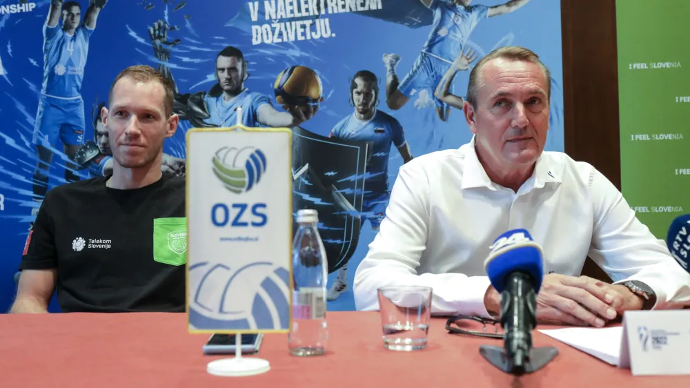 Metod Ropret, Tine Urnaut- 19.7.2022 - Tiskovna konferenca odbojkarske zveze //FOTO: Jaka Gasar