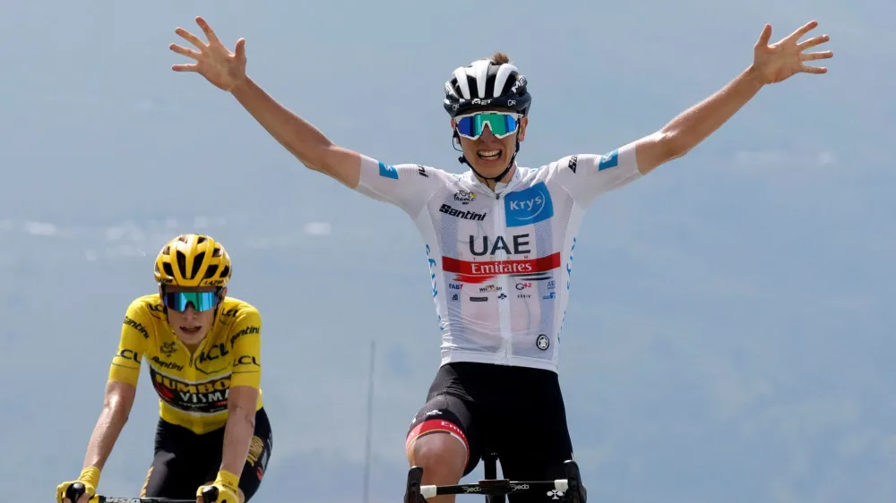 Tadej Pogačar je pri&scaron;el do veličastne etapne zmage, a Danca Jonasa Vingegaarda ni strl.