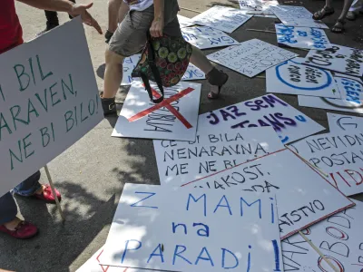 - Parada ponosa 2013 pod geslom Svoboda in solidarnost sta istospolni par - javna manifestacija lezbijk, gejev, biseksualcev in transseksualcev   //FOTO: Jaka Gasar