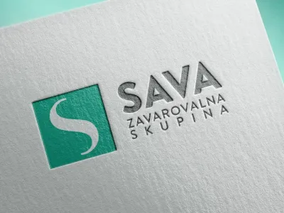 Nov logo SavaRe, zavarovalna skupkina sava. Uporabljaj samo tega
