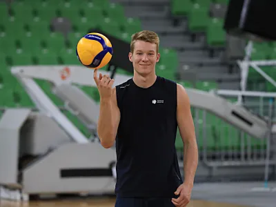 Ljubljana. Stožice. Moška odbojkarska reprezentanca..Rok Možič...FotoRobert Balen