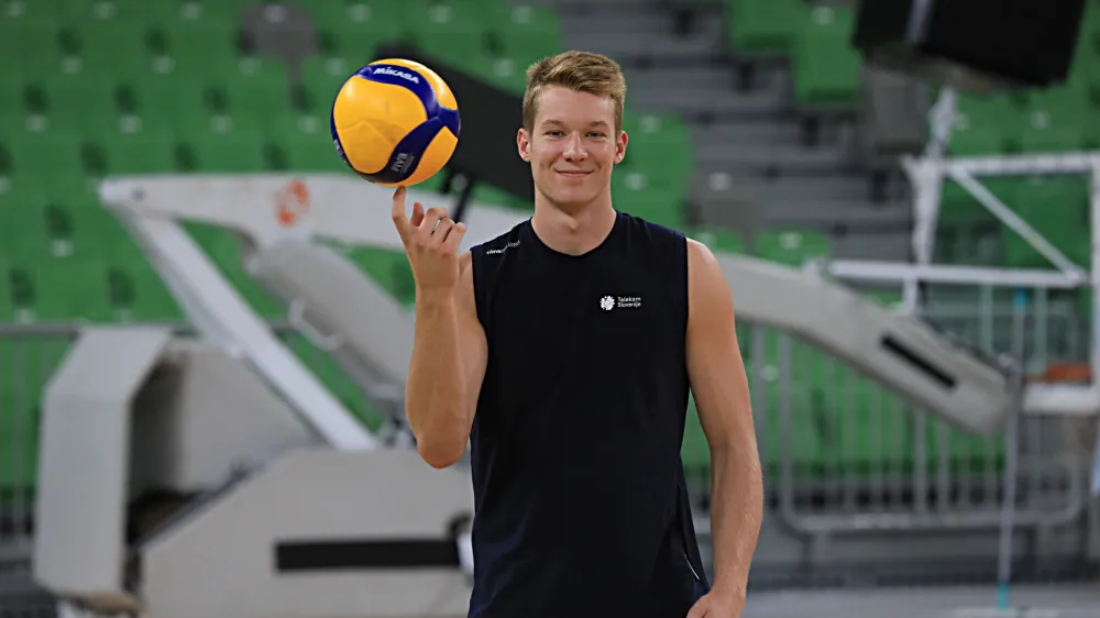 Ljubljana. Stožice. Moška odbojkarska reprezentanca..Rok Možič...FotoRobert Balen