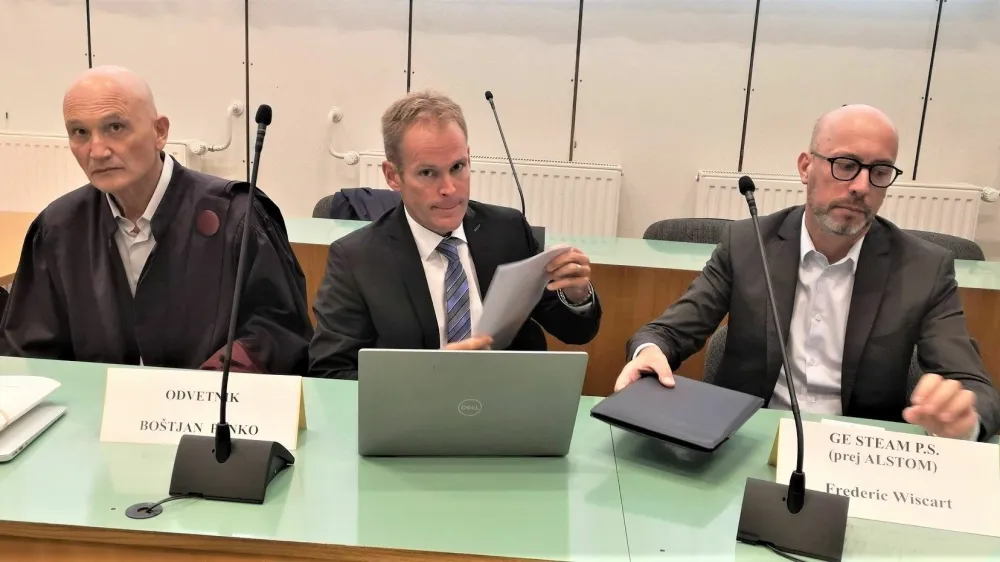 Sojenje v zadevi General Electric Alstom Te&scaron;<br>Bo&scaron;tjan Penko, odvetnik<br>Frederic Wiscart, Alstom
