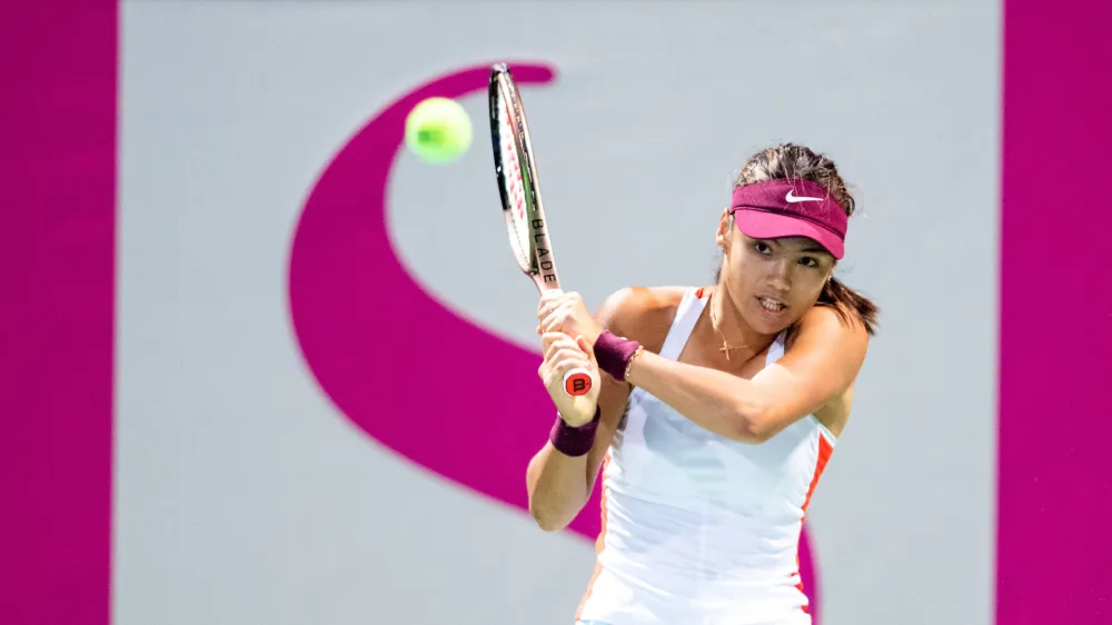 Emma Raducanu of Great Britain at day 2 of WTA 250 Zavarovalnica Sava Portoroz at Stadium Marina on September 12, 2022 in Portoroz / Portorose, Slovenia. Photo by Matic Klan&scaron;ek Velej / Sportida