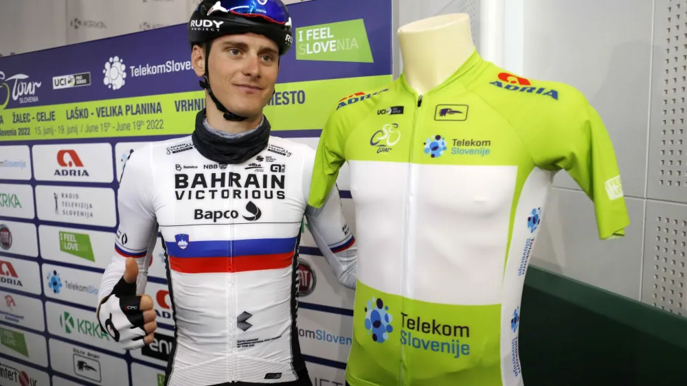 Matej Mohorič - kolesar ekipe Bahrain Victorius <br><br>- 13.04.2022 – Kolesarska dirka Po Sloveniji - novinarska konferenca pred začetkom 28. kolesarske dirke Po Sloveniji 2022<br><br>//FOTO: Tomaž Skale<br>