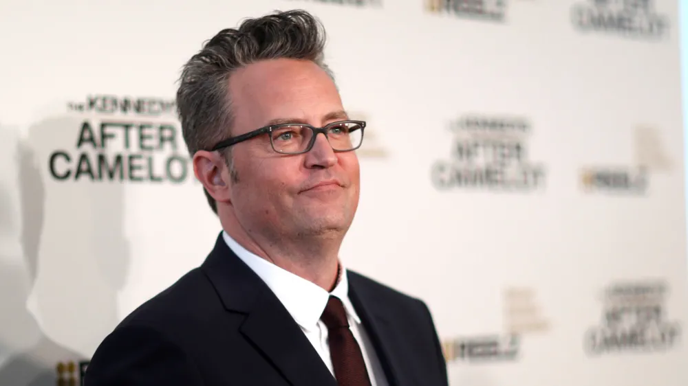 Cast member Matthew Perry poses at the premiere for the television series "The Kennedys After Camelot" at The Paley Center for Media in Beverly Hills, California U.S., March 15, 2017.  REUTERS/Mario Anzuoni