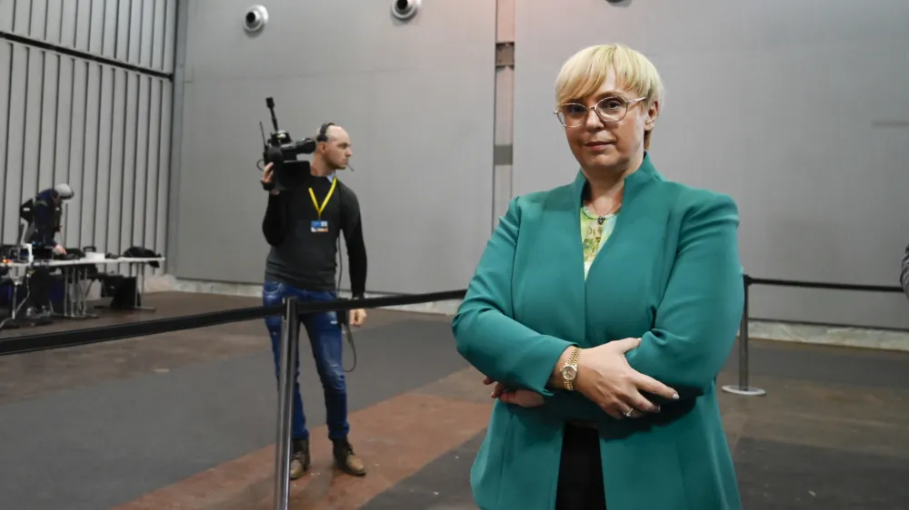 Nataša Pirc Musar, kandidatka za predsednico republike<br><br><br>- 23.10.2022 – Predsedniške volitve 2022 - sedme volitve za petega predsednika republike v samostojni Sloveniji – volilci so volili med sedmimi kandidati – Milanom Brglezom, Janezom Ciglerjem Kraljem, Anžetom Logarjem, Natašo Pirc Musar, Vladimirjem Prebiličem in Sabino Senčar<br><br> <br><br>//FOTO: Nik Erik Neubauer