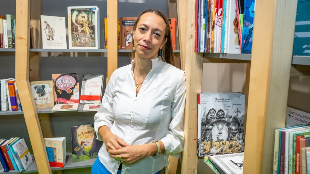 Nemcija, Frankfurt.<br>Frankfurtski knjizni sejem - novinarska konferenca.<br>Vrsilka dolznosti direktorice Javne agencije za knjigo RS (JAK) Katja Stergar.