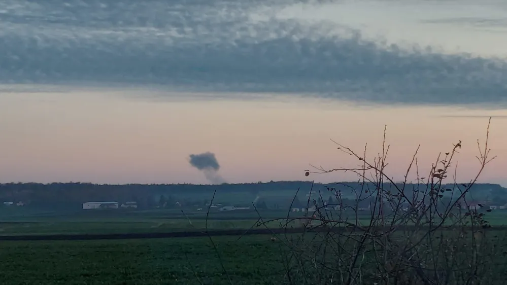 Smoke rises in the distance, amid reports of two explosions, seen from Nowosiolki, Poland, near the border with Ukraine November 15, 2022 in this image obtained from social media. Stowarzyszenie Moje Nowosiolki via REUTERS THIS IMAGE HAS BEEN SUPPLIED BY A THIRD PARTY. MANDATORY CREDIT   TPX IMAGES OF THE DAY