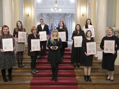 Inženirka leta 2021 je postala Nataša Kovačević (v sredini). Foto: Andrej Križ