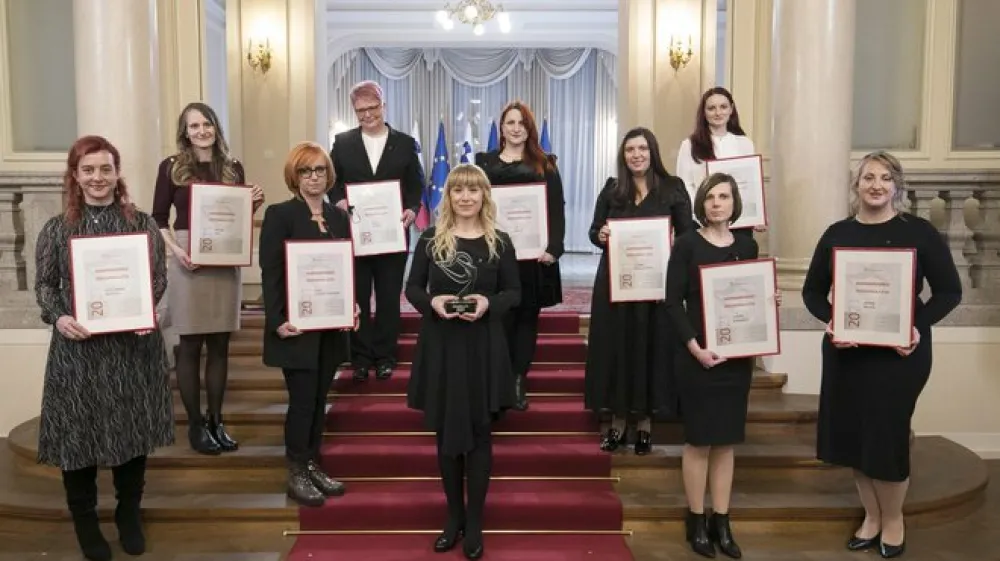 Inženirka leta 2021 je postala Nataša Kovačević (v sredini). Foto: Andrej Križ
