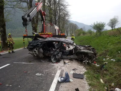 ﻿Prometna nesreča se je zgodila aprila 2019 na cesti Staro selo–Kobarid.