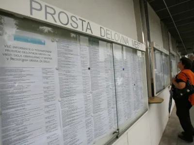 - Zavod RS za zaposlovanje, oglasna tabla - prosta delovna mesta, Parmova ulica 32 //FOTO: Matej Povše