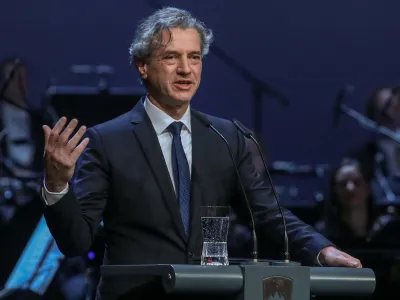 predsednik vlade Robert Golob- 23.12.2022 - Dan samostojnost in enotnosti 2022 - osrednja državna slovesnost - proslava //FOTO: Luka Cjuha