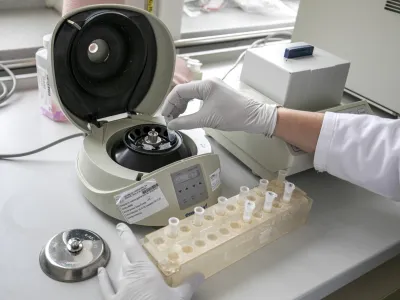 laboratorij<br><br><br>- 04.03.2020 &ndash; Maribor - Nacionalni laboratorij za zdravje, okolje in hrano (NLZOH) - Center za medicinsko mikrobiologijo &ndash; testiranje vzorcev dihal bolnikov pri katerih obstaja sum na okužbo z novim koronavirusom SARS-CoV-2 (COVID-19), Prvomajska 1 v Mariboru //FOTO: Matjaž Ru&scaron;tOPOMBA: REPORTAŽA ZA OBJEKTIV 2020