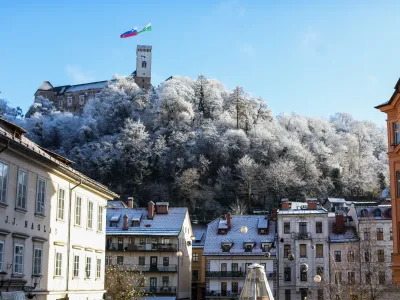 12.12.2022. Zasnežen ljubljanski grad. 