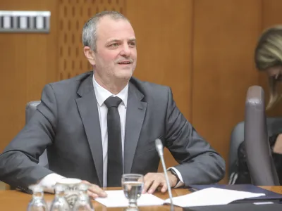 Uro&scaron; Brežan, kandidat za ministra za naravne vire in prostor<br> <br>- 12.01.2023 - Preoblikovanje vlade Roberta Goloba - predstavitev kandidata za ministra za naravne vire in prostor Uro&scaron;a Brežana pred odborom DZ za infrastrukturo, okolje in prostor<br> <br>//FOTO: Jaka Gasar