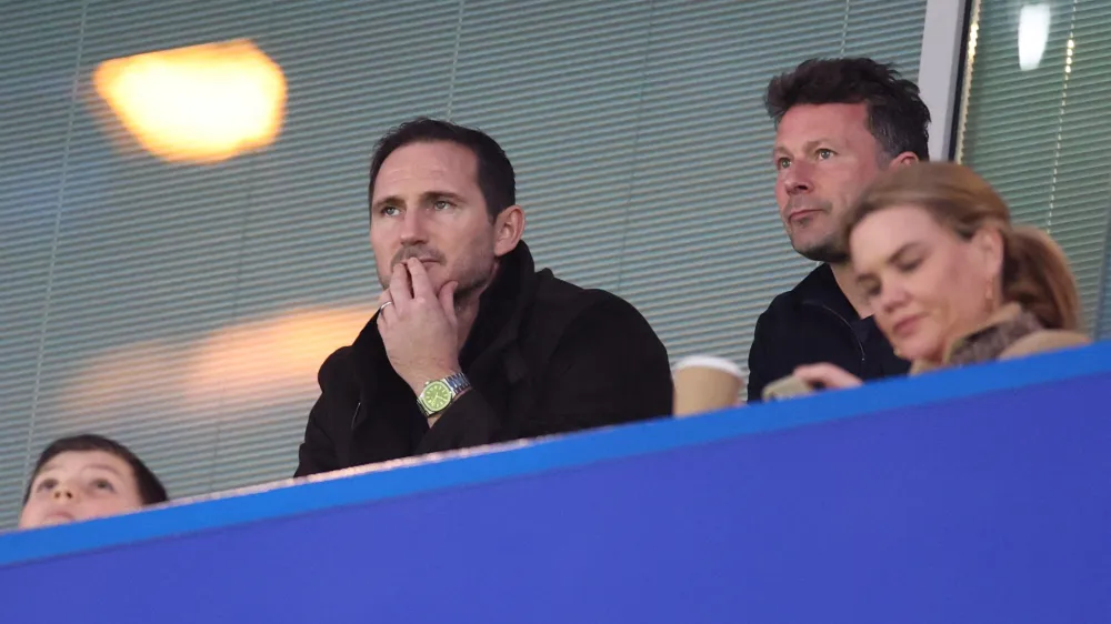 Soccer Football - Premier League - Chelsea v Liverpool - Stamford Bridge, London, Britain - April 4, 2023 Former Chelsea player and manager Frank Lampard is seen inside the stadium before the match REUTERS/David Klein EDITORIAL USE ONLY. No use with unauthorized audio, video, data, fixture lists, club/league logos or 'live' services. Online in-match use limited to 75 images, no video emulation. No use in betting, games or single club /league/player publications. Please contact your account representative for further details.