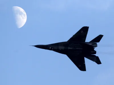 Polish Air Force MiG-29 pilot Adrian Rojek performs during the Radom Air Show at an airport in Radom, Poland August 23, 2015. REUTERS/Kacper Pempel