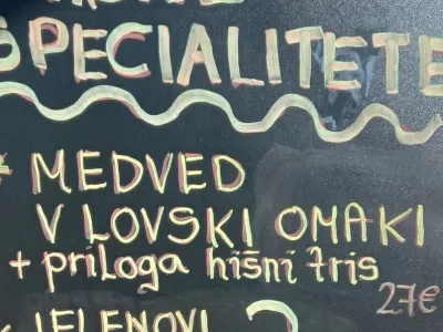 medved, hrana, jedilnik