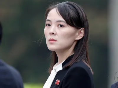 FILE PHOTO: Kim Yo Jong, sister of North Korea's leader Kim Jong Un attends wreath laying ceremony at Ho Chi Minh Mausoleum in Hanoi, Vietnam March 2, 2019. REUTERS/Jorge Silva/Pool/File Photo