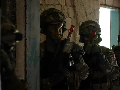 Slovenski vojaki v nekdanjem oporišču sovjetske vojske na Slovaškem, ki danes služi kot Natovo oporišče blizu meje z Ukrajino. 