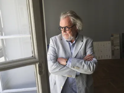 Ranko Novak, grafični oblikovalec - 13.09.2022 – Mestna galerija Ljubljana – pregledna razstava oblikovalca Ranka Novaka pod naslovom Oblika vsebine - Grafično oblikovanje 1974–2022. //FOTO: Jaka Gasar