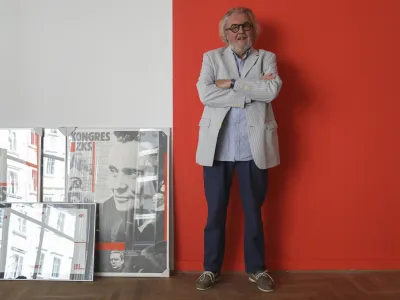 Ranko Novak, grafični oblikovalec - 13.09.2022 – Mestna galerija Ljubljana – pregledna razstava oblikovalca Ranka Novaka pod naslovom Oblika vsebine - Grafično oblikovanje 1974–2022. //FOTO: Jaka Gasar