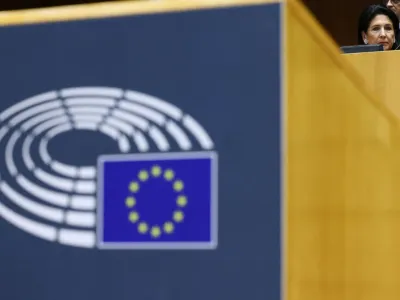 Georgia's President Salome Zourabichvili attends the plenary session at EU parliament in Brussels, Belgium May 31, 2023. REUTERS/Yves Herman