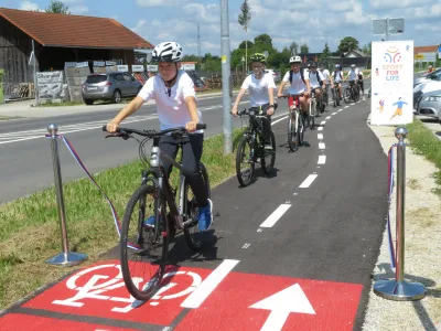 Nova kolesarka povezava med Kr&scaron;kim in Kostanjevic je dolga skoraj dvajset kilometrov. F Dragana Stanković