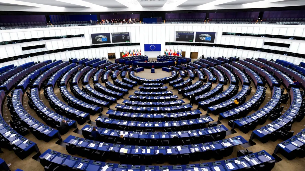 FILE PHOTO: A general view at the European Parliament in Strasbourg, France, December 13, 2022. REUTERS/Yves Herman/File Photo