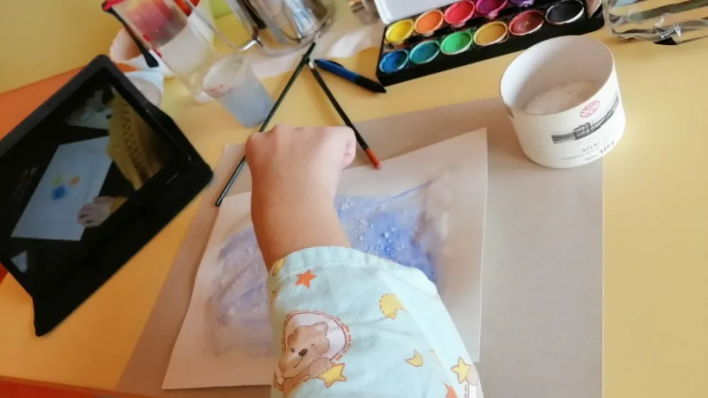 Bolnšnična šola, likovni pouk