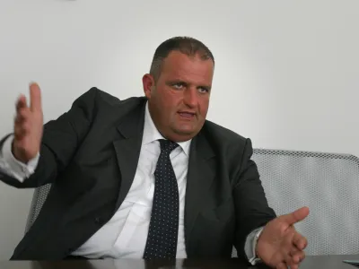 Blaž Miklavčič, predsednik uprave GH Holding d.d., slovenski gradbeni holding//FOTO: Luka CjuhaOPOMBA: ZA OBJAVO V PRILOGI – DNEVNIKOV OBJEKTIV - INTERVJU