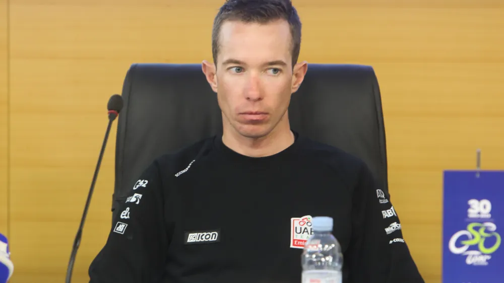 kolesar Domen Novak - 12.04.2023 &ndash; Kolesarska zveza Slovenije - predstavitev trase 29. kolesarska dirka Po Sloveniji 2023 - //FOTO: Bojan Velikonja