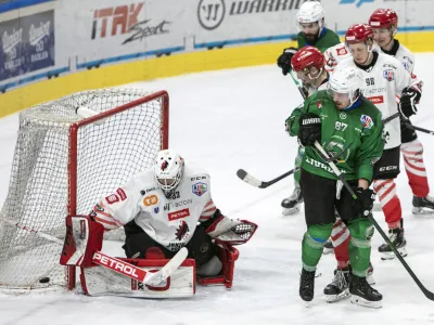 ﻿Marc Oliver Vallerand, Žan Ushokejisti Jesenic državni prvaki v sezoni 2020/21 - 10.05.2021 - hokej – Olimpija: Jesenice, državno prvenstvo, finale – 5. tekma: //FOTO. Matjaž Rušt