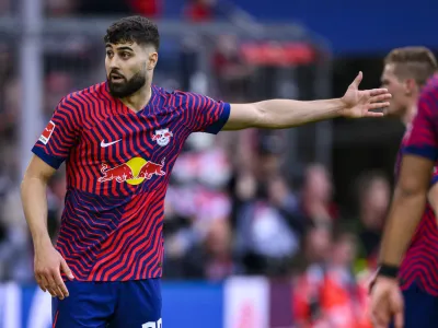 FILED - 20 May 2023, Bavaria, Munich: Leipzig's Josko Gvardiol reacts during the German Bundesliga soccer match between SBayern Munich and RB Leipzig at Allianz Arena. Photo: Tom Weller/dpa