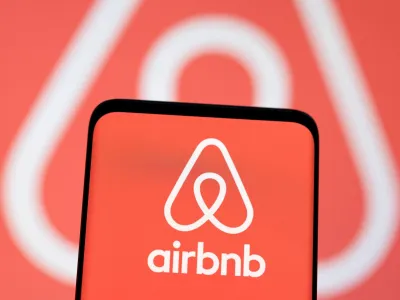 FILE PHOTO: Airbnb logo is seen displayed in this illustration taken, May 3, 2022. REUTERS/Dado Ruvic/Illustration/File Photo