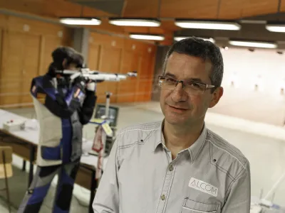﻿- Rajmond Debevec, športni strelec in dobitnik več olimpijskih medalj.  //FOTO: Luka Cjuha