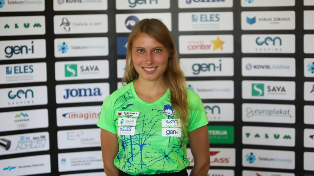 Maruša Mišmaš Zrimšek (tek 3000 m zapreke),<br><br>- 14.08.2023 - Atletska zveza Slovenije (AZS) - moška in ženska atletska reprezentanca pred odhodom na bližnje člansko svetovno prvenstvo v Budimpešti - atleti<br> <br>//FOTO: Bojan Velikonja