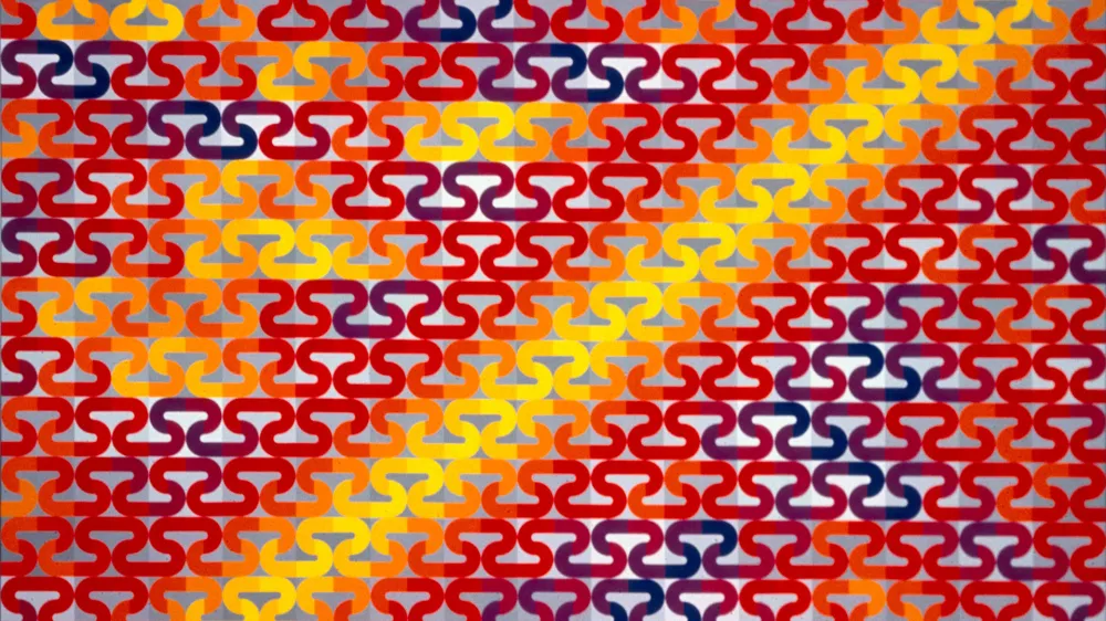 Josip Gorin&scaron;ek: Vibracije, 1986, akril