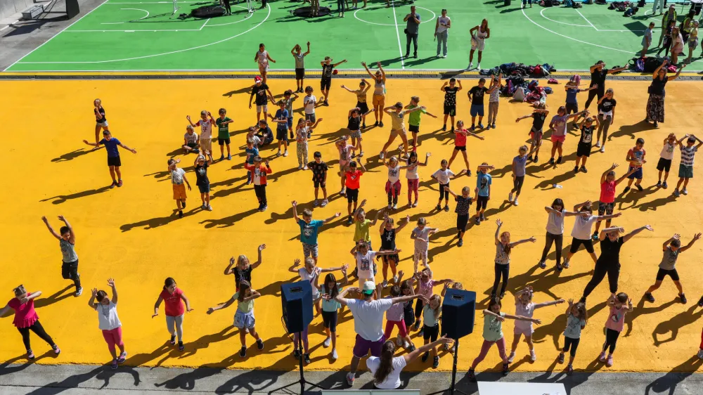 08.09,2023. - Ljubljanski festival &scaron;porta v parku Tivoli v Ljubljani.Gibanje otrok. &Scaron;portna vzgoja.//FOTO: Bojan Velikonja