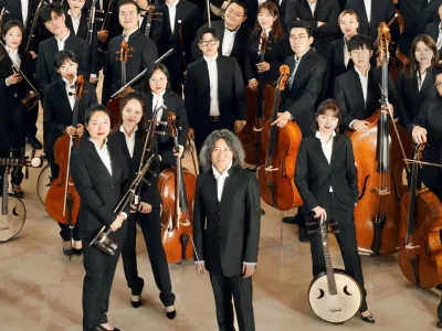 Dirigent Pang Ka Pang s Kitajskim orkestrom iz Sudžova Foto: arhiv im.puls