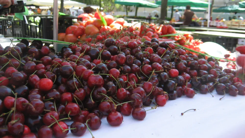 če&scaron;nje - tržnica - slaba letina zaradi dežja