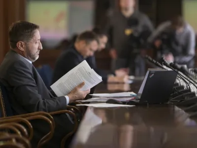 Klemen Boštjančič - 30.05.2022 - predstavitev kandidata za ministra za finance Klemna Boštjančiča pred odborom DZ za finance; //FOTO: Jaka Gasar