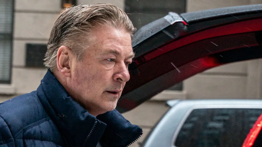 Actor Alec Baldwin departs his home, as he will be charged with involuntary manslaughter for the fatal shooting of cinematographer Halyna Hutchins on the set of the movie "Rust," in New York, U.S., January 31, 2023. REUTERS/David 'Dee' Delgado