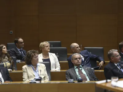 poslanci SDS Janez Janša- 24.06.2023 - Dan državnosti 2023 – alavnostna seja državnega zbora //FOTO: Luka Cjuha